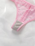 4-piece Hot Selling New Transparent Multi-color Lace Sexy Underwear For Women's Trackless Invisible Thong Underwear C864