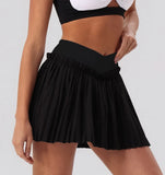2026 Summer Tennis Short Skort Women Quick Drying High Waist and Abdominal Compression Lace Ruffles Yoga Golf Pleate Mini Skirt