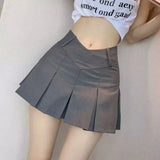 2024 Autumn Cute Aesthetic Y2k Micro Skirts High Waist Harajuku Streetwear Mini Skirt Sexy A-line V Waist Design Pleated Skirts
