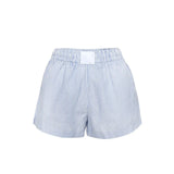 Women Striped Casual Shorts Elastic Waist Wide Leg Short Pants Summer Streetwear for Daily Date