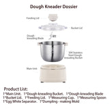 SUNATUR Dough Kneading Machine Household Stand Mixer with Chinese & Western Modes Timed Fermentation  Cream Whipping