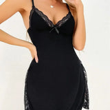 2026 Women's European And American Style Slit Dress Homewear Pajamas Pure Desire New Arrival Comfortable Sleepwear