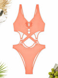 2026 Cut Out Ztvitality Swimsuit One Piece Solid Hollow Out Swimwear Women Bathers Bathing Swimming Swim Suit Female Beach Wear