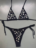 Sexy Brozing Diamond Bikini 2026 Women Luxury White Push Up Bandage Thong Swimsuit Summer Bathing Suit Micro Swimwear Biquini