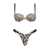 Bandeau 3 Pieces Bikini 2026 Sexy Women Swimsuit Swimwear Female Dress Cover Up Bikini Set Beachwear Bathing Suit Swimming Suit