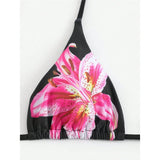 XS - L Floral Flowers With Skirt Bikini Female Swimsuit Women Swimwear Three-pieces Bikini set Bather Bathing Suit Swim V6788B