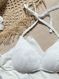 With Skirt Wrinkled Bra Cup Bikini Female Swimsuit Women Swimwear Three-pieces Bikini Set Push Up Bathing Suit Swim Beachwear