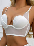 U bra black U-shaped large backless underwear sexy push up lingerie gathered invisible U back bra for girls