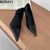 Pointed Toe Pumps Street Style High Heels Women Sexy Banquet Party Shoes for Women Rhinestone Shallow Elegant Designer Shoes New