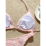 2026 Flower Printed Halter Bikini Women Swimwear Female Swimsuit Two-Pieces Bikini Set Brazilian Bather Bathing Suit Swim V8270