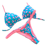 Triangle Thong Bikini 2026 Women Halter Brazilian Swimsuit Sexy Printed Swimwear Female Bathers Bathing Swimming Swim Suit
