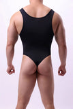 Solid Color Bodysuits Pure Desire Backless Deep V Suspenders Sleeveless Bodysuits Transparent Mesh Sexy Unisex Bodysuits B0IK