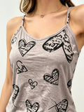 Women Pajamas Sleepwear Pajama 2pcs Set Camisole Shorts Cartoon Print Cami Top Backless Milk Silk Comfortable Pj Set Loungewear