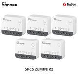 SONOFF ZBMINIR2 Extreme Zigbee Smart Switch Detach Relay External Switch Remote Control via eWeLink Compatible With Zigbee Hub
