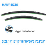 1Pc Car Wiper Universal Three Stage Soft Rubber Wiper Mute Durable Multi Size Front Windscreen Automotive Wiper Auto Parts