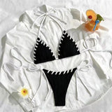 2026 Triangle String Bikinis Women Swimwear Female Sexy Swimsuit Solid Bathers Bathing Swimming Swim Suit Beachwear