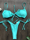 Sexy Ruffle Frilled Micro Thong Bikini 2025 Women Swimwear Female Swimsuit Two-pieces Bikini set String Bather Bathing Suit Swim