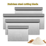 Stainless Steel Scale Cake Scraper DIY Dough Pastry Spatulas Buttercream Edge Smoother Cake Decorating Tools Baking Accessories