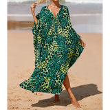 Sexy Zebra Printed V Neck Tunic Beach Cover Up Cover-ups Beach Dress Beach Wear Beachwear Beach Long Dress Female Women V4159