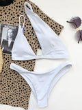 2026 Asymmetric One Shoulder Bikini Women Swimsuit Female Swimwear Two Pieces Bikini Set Hollow Out Bathing Suit Swim Beach Wear