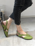 2023Women Sandals Summer Ladies Girls Comfortable Ankle Hollow Round Toe Sandals Woman Soft Beach Sole Female Shoes Plus Size