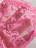 3Pcs/Set Women Sexy Floral Lace Thong Panties Low Waist Hollow Lace Sexy Lingerie Adjustable Thin Strap Underwear