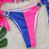 8 Colors Diamond Rhinestones Splicing Bikini Women Swimwear Female Swimsuit Two-Pieces Bikini Set Bather Bathing Suit Swim V5132