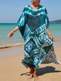 2026 New Colorful Kaftan Tunic Beach Dress Beach Wear Beachwear Beach Cover Up Cover-upsLoose Maxi Dress Female Women V4428