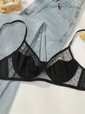 New French style erotic lingerie European and American thin jacquard mesh hollow comfortable bra set MR2669