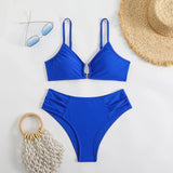 2025 U-wire Bikini Women Sexy Strappy Swimwear Female Solid Swimsuit Bathers Bathing Swimming Swim Suit Beachwear
