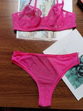 Sexy Ultra-Thin Fully Transparent Alluring Lingerie with Underwire, No Padding, Beautiful Back Bra, Hot Girl Push-Up Bra Set