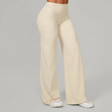 Women Straight Yoga Leg Bottoms Soft Stretchy Fabric Women's Yoga Pants GYM Sweat-Wicking Properties Running Sport Trousers
