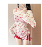 New Swimsuit Women's Split Three Piece Set Covers The Belly and Looks Slimmer, Gathers Small Breasts, Ins Style Hot Spring Bath
