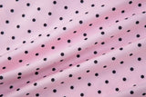 FDYOUI Women's Polka Dot Print Pink Swimsuit Lace-up Bras Panties Split Skirts 3 Pieces Bikinis Sets Bathing Suit Beach Swimwear