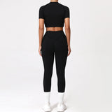 2PCS Yoga Suit Sports Set Women Quick-Drying Gym Set Women Tracksuit Running Workout Long Sleeve Sports Shirt Yoga Clothing