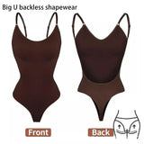 Phantasy Backless Shapewear Thong Bodysuits Sexy Women's Clothing Casual Tops Seamless Bodycon for Women Seamless Bodysuit