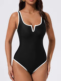 2026 Sexy Strappy Swimsuit One Piece Black Swimwear Female Solid Bathers Bathing Swimming Swim Suit Beachwear