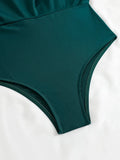 2026 Sexy Ruffle Swimsuit One Piece Hollow Swimwear Women Bathers Bathing Swimming Swim Suit Female Beachwear