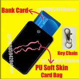 Moroccan Morocco Map Passport Card Holder Case For ID Clips Credit Bank Subway  Sleeves Storage Bag PU Leather Keychain