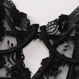 Toucheart Lace Sexy Skinny Babydoll Bodysuit Embroidery Erotic Private Adult Suit Solid Color Patchwork High Waisted Sexy Set