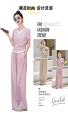 Knitted two-piece casual suit is loose and comfortable