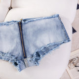 Summer Sexy Hotpants Women's Elastic Low Waist Denim Shorts Female Streetwear Club Bra Sexy Mini Jean Hot Pants Charming 13O1