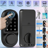 Bluetooth Smart Deadbolt Lock With Fingerprint And Keyless Entry