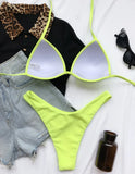 2025 Halter Bra Cup Bikini Women Swimsuit Female Push Up Swimwear Two Pieces Bikini set Brazilian Bather Bathing Suit Swim Lady