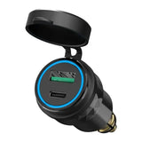 Motorcycle Waterproof Charger 30W QC3.0 USB C-type PD Power Adapter Hella DIN Plug Socket Quick Charger for BMW Ducati Triumph