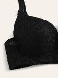 Women's sexy embroidered lace bra with steel rims gathered push up straps adjustable close fitting underwear D176