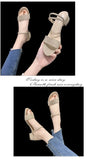 Women Sandals Chunky Heels Slides Summer 2026 Elegant Shoes Women Slipper Big Size 34-42 Fashion Summer Sandal Women