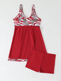 Printed Tankini 2026 Padded Swimsuit Women Shorts Swimwear Female Beach Dress Bathers Bathing Swimming Swim Suit