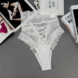 Lace Underwear Women Sexy Lingerie High Waist Panties Thongs Comfortable Seamless Hollow Out Underpants Knickers Briefs