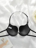 Sexy Lingerie multi-color hollow neck hanging women's underwear 3/4 cup gathering pull up bra party women's underwear J2943